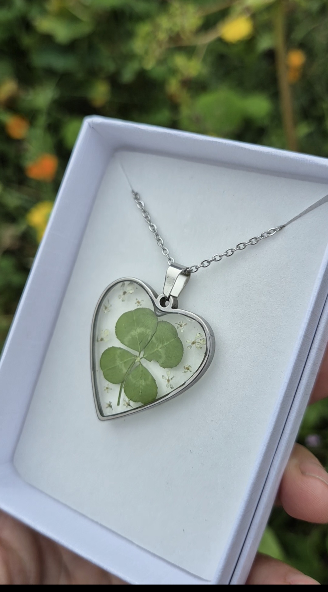 Custom four-leaf clover necklace โ photo